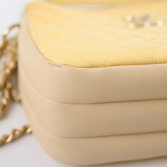 Chanel Patent Shoulder Bag Ivory/Yellow Series 20