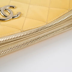 Chanel Patent Shoulder Bag Ivory/Yellow Series 20
