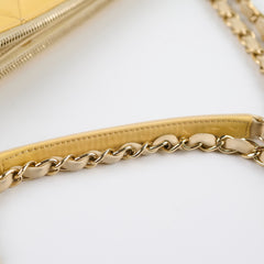 Chanel Patent Shoulder Bag Ivory/Yellow Series 20