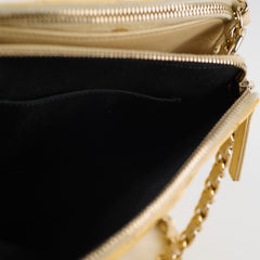 Chanel Patent Shoulder Bag Ivory/Yellow Series 20