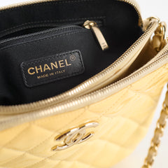 Chanel Patent Shoulder Bag Ivory/Yellow Series 20