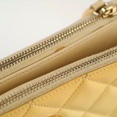 Chanel Patent Shoulder Bag Ivory/Yellow Series 20