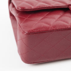 Chanel Medium M/L Caviar Classic Flap Red