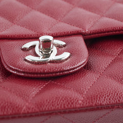 Chanel Medium M/L Caviar Classic Flap Red