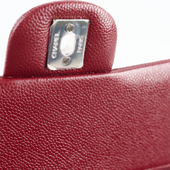Chanel Medium M/L Caviar Classic Flap Red
