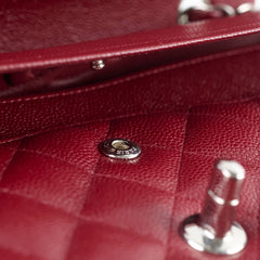 Chanel Medium M/L Caviar Classic Flap Red