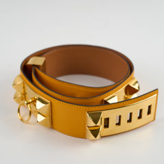 Hermes Collier De Chien CDC Belt Yellow Size 85