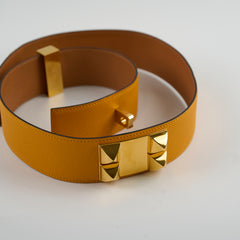 Hermes Collier De Chien CDC Belt Yellow Size 85