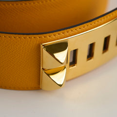 Hermes Collier De Chien CDC Belt Yellow Size 85