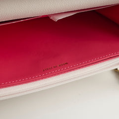 Chanel Seasaonal Caviar Wallet On Chain White Microchip