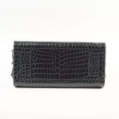 Saint Laurent Sac De Jour Croc Embossed Medium Black