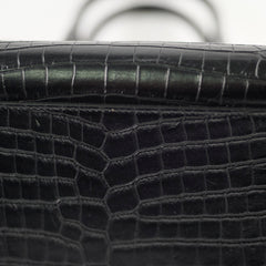 Saint Laurent Sac De Jour Croc Embossed Medium Black