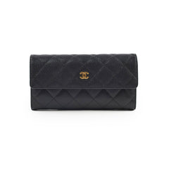 Chanel Caviar Long Wallet Black Series 20