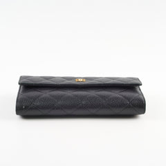 Chanel Caviar Long Wallet Black Series 20