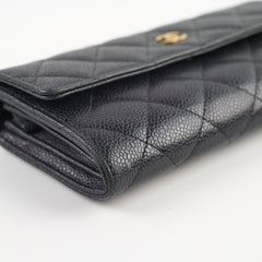 Chanel Caviar Long Wallet Black Series 20