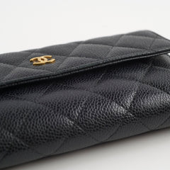 Chanel Caviar Long Wallet Black Series 20