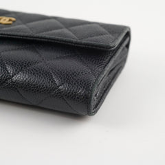 Chanel Caviar Long Wallet Black Series 20