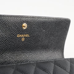 Chanel Caviar Long Wallet Black Series 20