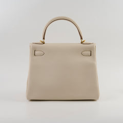 Hermes Kelly 28 Togo GHW Craie C Stamp