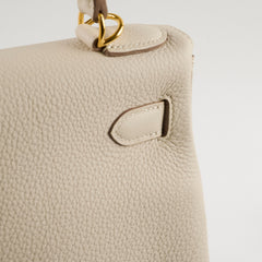 Hermes Kelly 28 Togo GHW Craie C Stamp