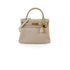 Hermes Kelly 28 Togo GHW Craie C Stamp