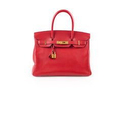 Hermes Birkin 30 Rouge Casaque Epsom A stamp