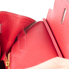 Hermes Birkin 30 Rouge Casaque Epsom A stamp
