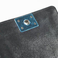 Chanel Square Boy Bag Nubuck Suede/Leather Black