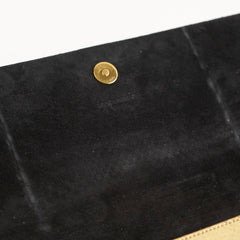 Saint Laurent Kate Tassel Clutch Snake Emboss Gold