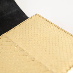 Saint Laurent Kate Tassel Clutch Snake Emboss Gold