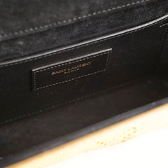 Saint Laurent Kate Tassel Clutch Snake Emboss Gold