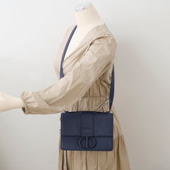 Christian Dior 30 Montaigne Bag Navy Leather