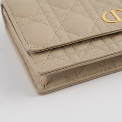 Christian Dior Caro Pouch with Chain Sand Beige