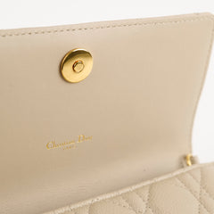Christian Dior Caro Pouch with Chain Sand Beige