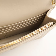 Christian Dior Caro Pouch with Chain Sand Beige