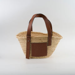 Loewe Small Raffia Basket Bag Beige