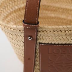 Loewe Small Raffia Basket Bag Beige