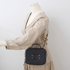 Chanel Filigree Vanity Medium Black Caviar (25 Series)