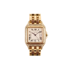 Cartier Vintage De Panthere Watch Medium Yellow Gold with Diamonds 127000M