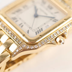 Cartier Vintage De Panthere Watch Medium Yellow Gold with Diamonds 127000M