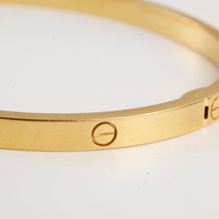 Cartier Small Model Love Bracelet Yellow Gold Size 17