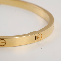 Cartier Small Model Love Bracelet Yellow Gold Size 17