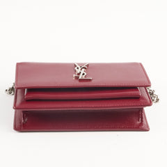 Saint Laurent Mini Sunset Burgundy