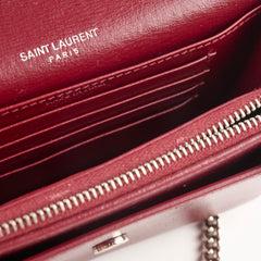 Saint Laurent Mini Sunset Burgundy