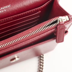 Saint Laurent Mini Sunset Burgundy