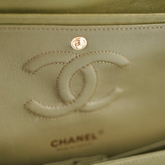 Chanel Chevron M/L Classic Flap Khaki22394 Chanel Chevron M/L Classic Flap Khaki