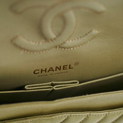 Chanel Chevron M/L Classic Flap Khaki22394 Chanel Chevron M/L Classic Flap Khaki