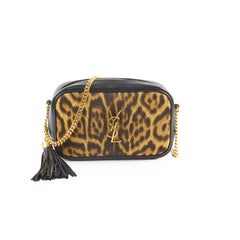 Saint Laurent Mini Lou Camera Bag Leopard / Black