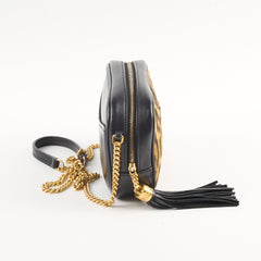 Saint Laurent Mini Lou Camera Bag Leopard / Black