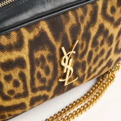 Saint Laurent Mini Lou Camera Bag Leopard / Black